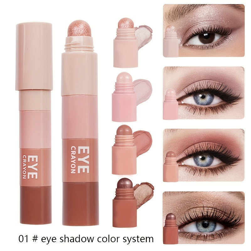 Crema de ojos para mujeres y lápiz de sombra de ojos multicolor tamaño mini de viaje