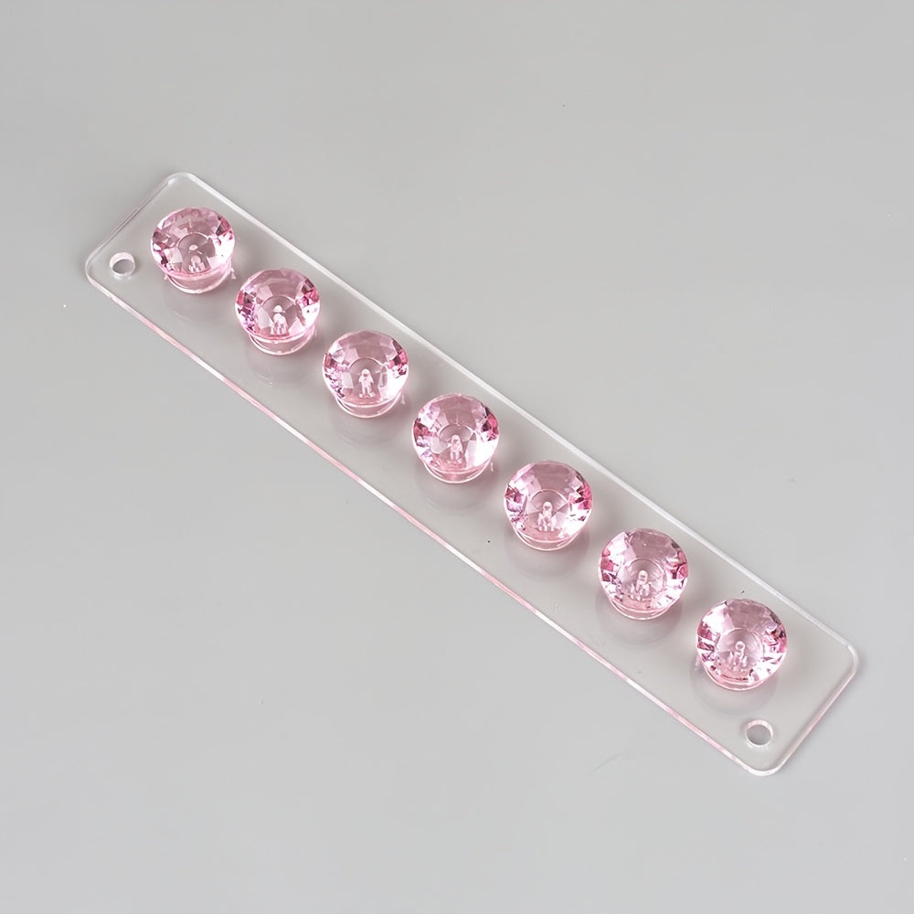 Акриловая настенная органайзер для украшений с 7 крючками для ожерелий и аксессуаров