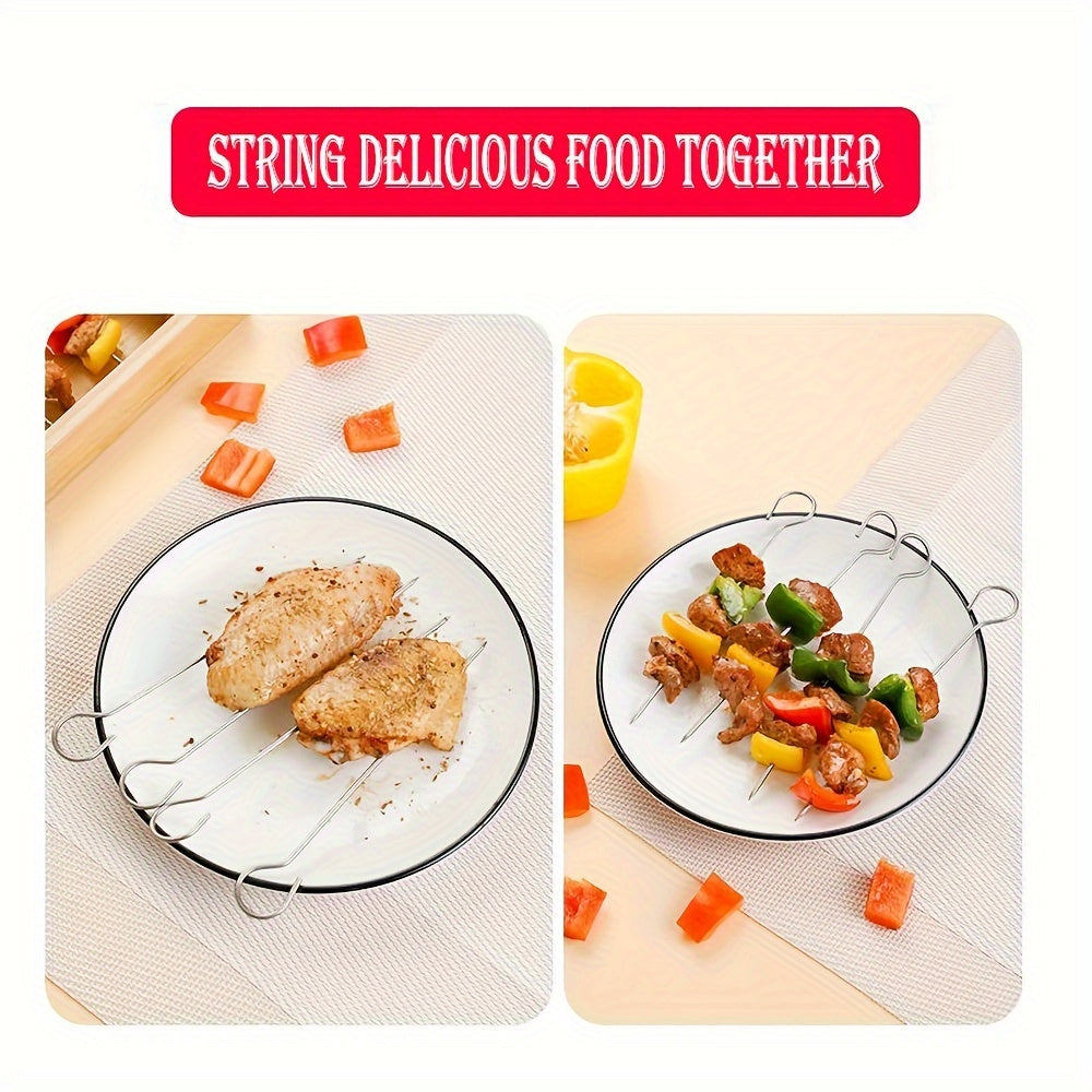 10 o 20 piezas de pinchos de acero inoxidable para hornear y barbacoa