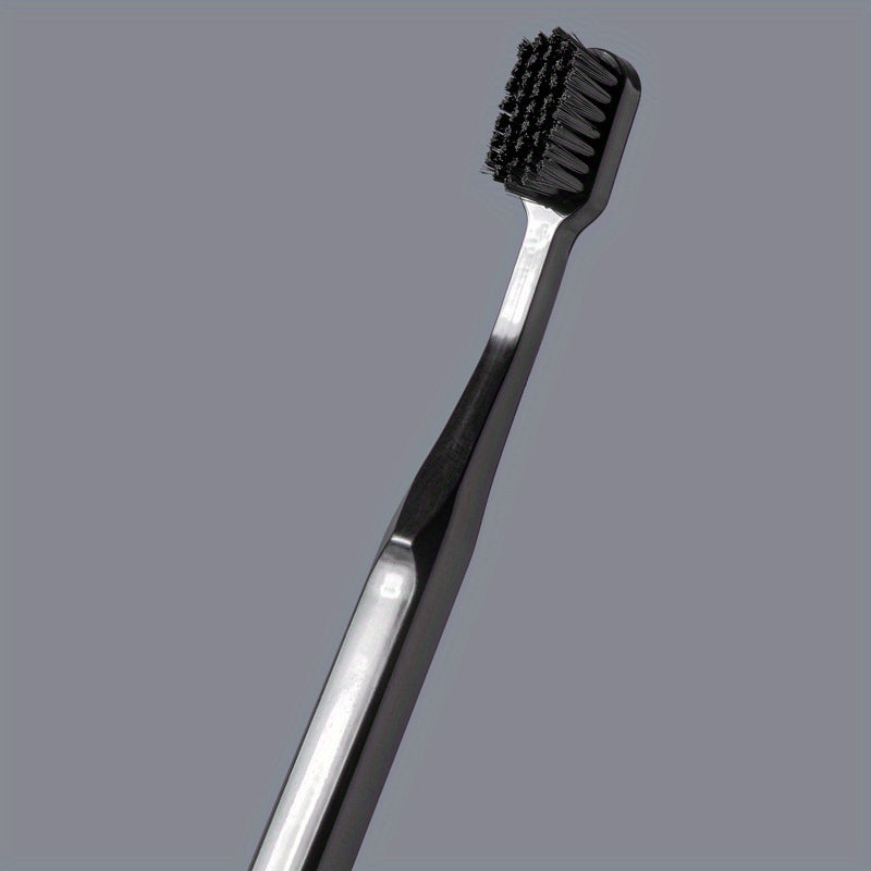 Adult Hard Bristle Toothbrush for Home Use, Straight, Durable, White