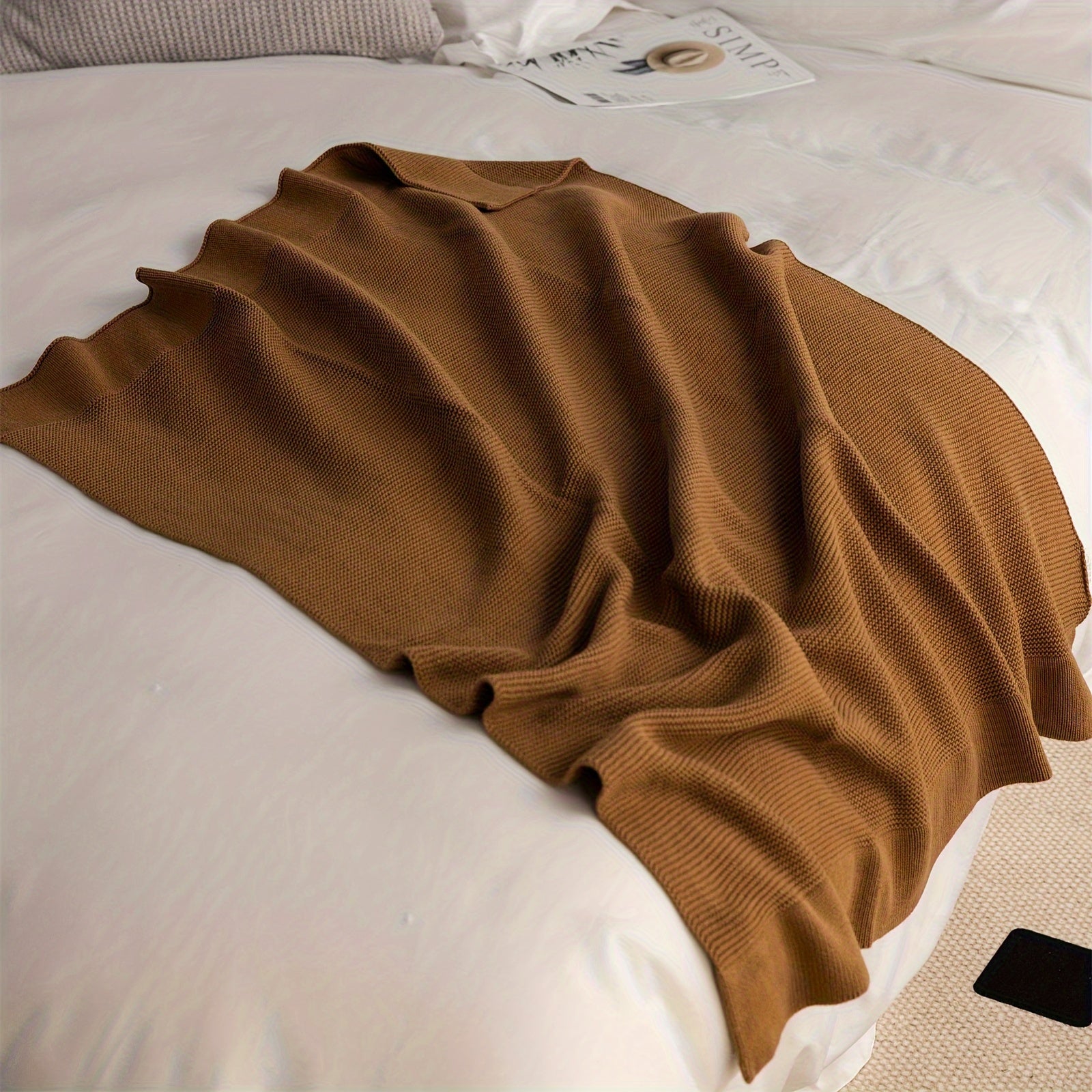 Soft Knitted Baby Swaddle Blanket for Strollers and Cribs