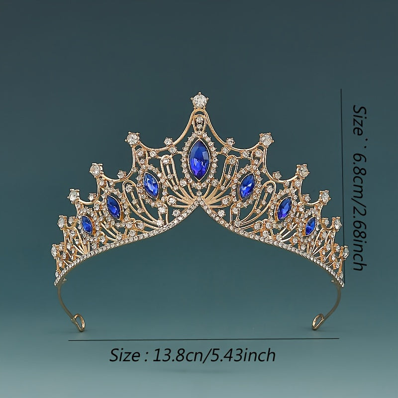 Girls Gold Tiara Hair Accessory for Birthday Celebration