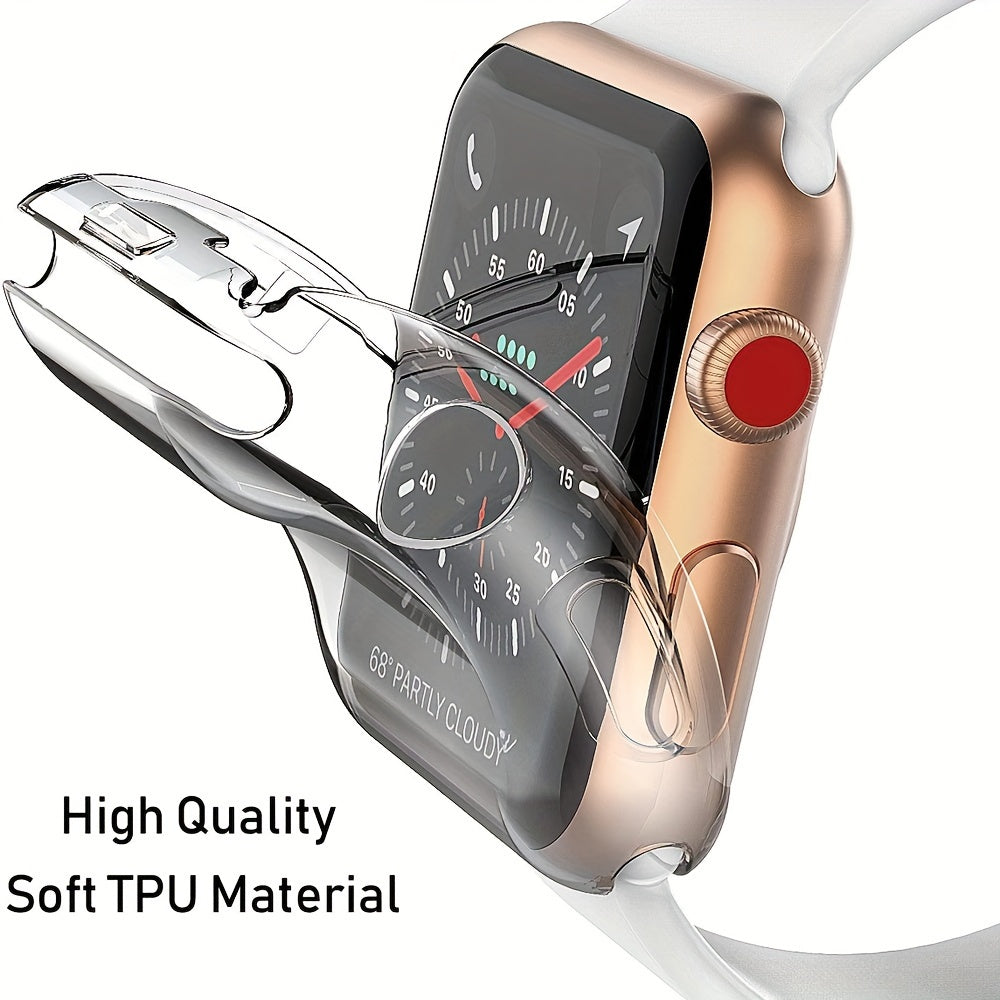 Set de funda completa de TPU para reloj inteligente para hombres y mujeres compatible con Apple Watch Series 38mm 49mm ultra delgado resistente a arañazos
