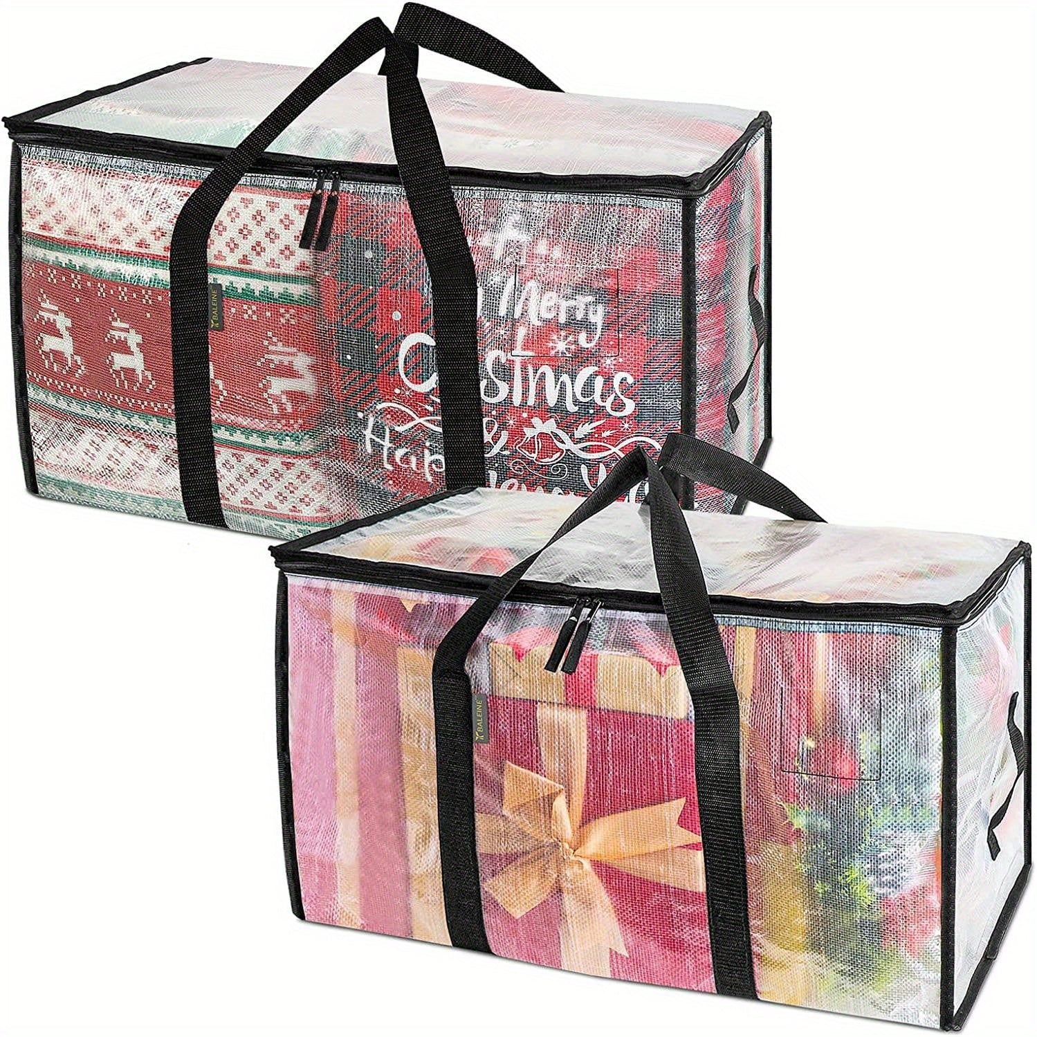 Juego de 2 bolsas de almacenamiento y transporte de uso intensivo con asas reforzadas para ropa y artículos esenciales