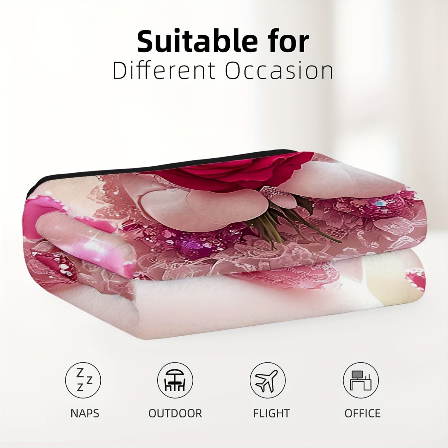 Hello Kitty Print Throw Blanket Soft Lightweight Couch Bed Travel Camping