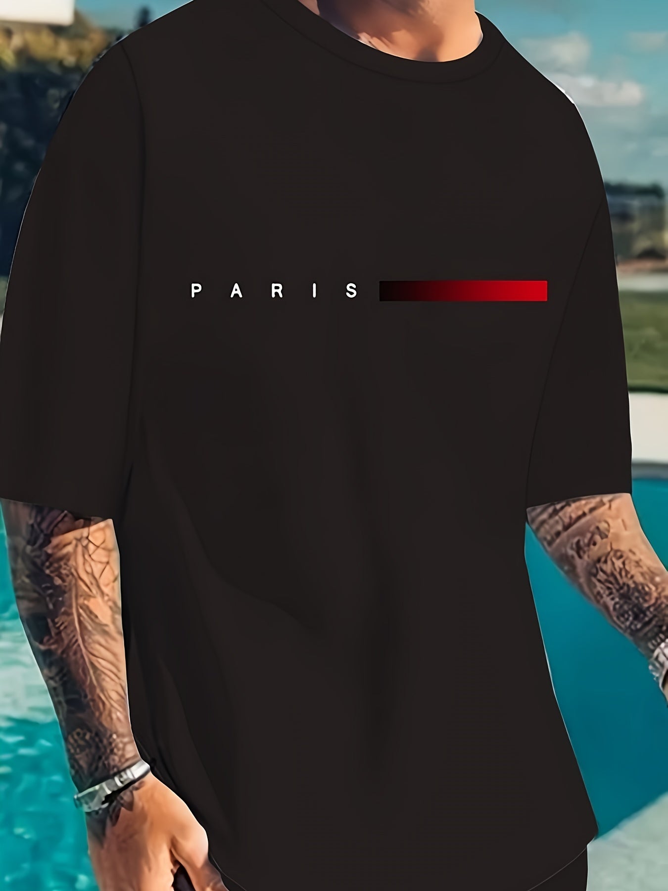 Plus Size Men's Sportswear Set with Graphic Print T-Shirt and Shorts for Summer Outdoor Activities