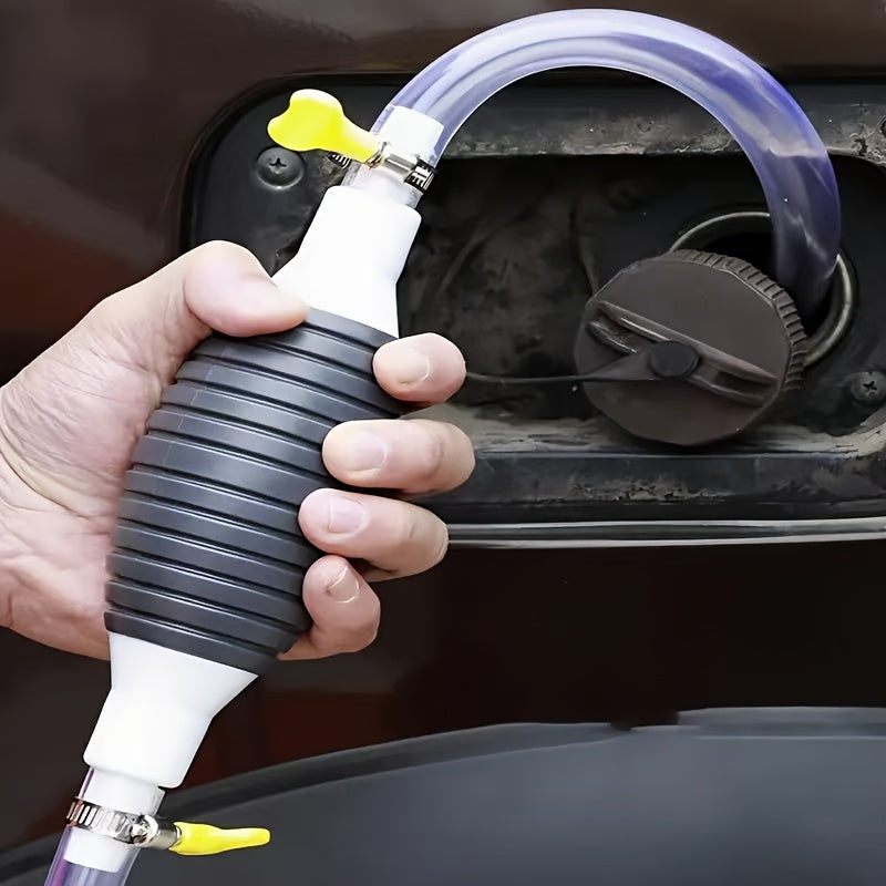 Juego de 3 piezas de bomba de cebado manual para gasolina y líquidos con bomba, tubería y bulbo de goma