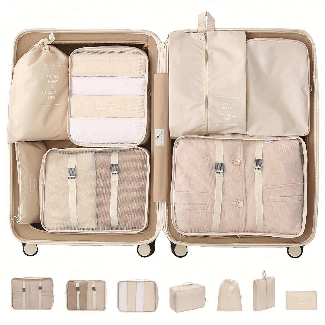 Maternity Organizer Bag Set 7 Pieces Polyester Travel and Hospital Storage
