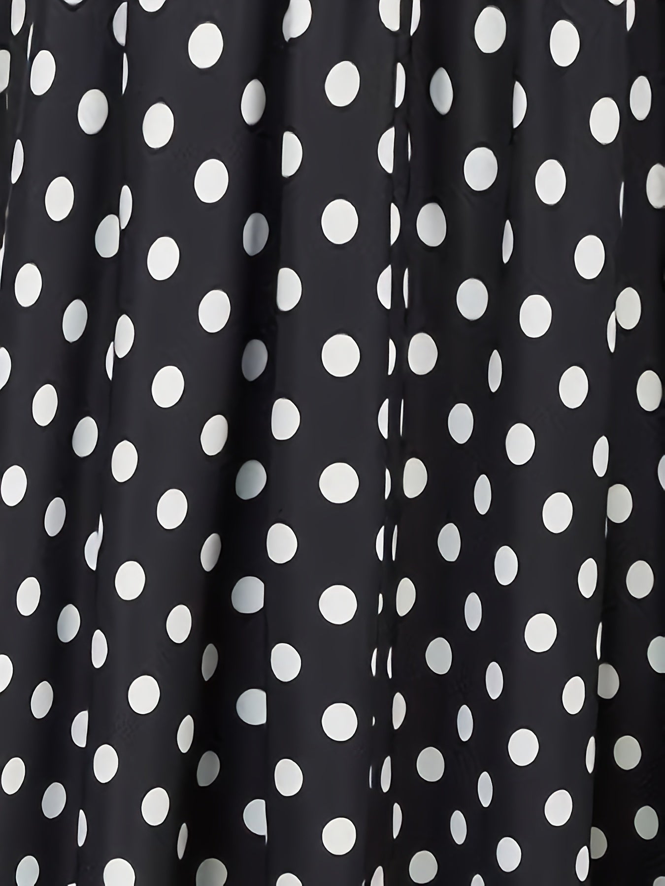 Women's High Waist Flared Polka Dot Skirt with Ruffled Hem