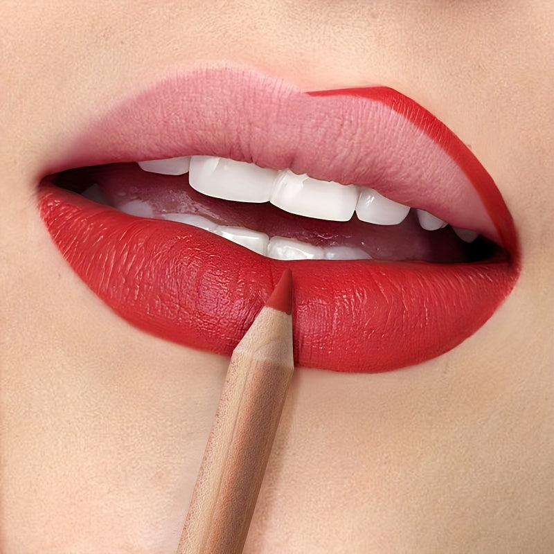 Set de perfiladores de labios mate impermeables para mujer, 24 colores, lápiz de labios de larga duración