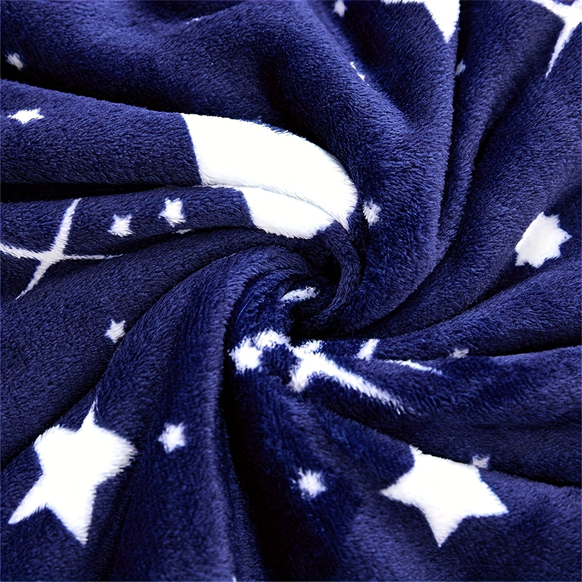 Fleece Bed Blanket with Meteor Pattern for Sofa Couch Travel and Camping