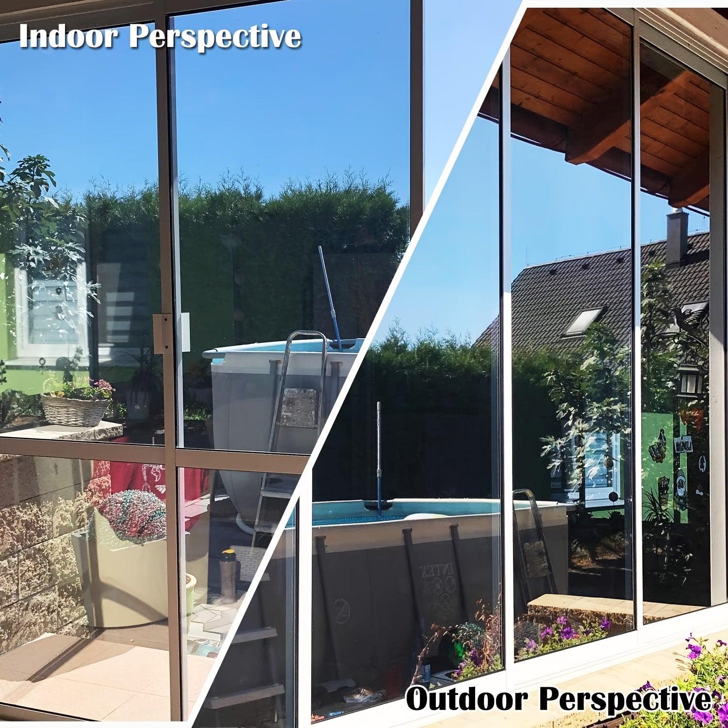 2mm Thick PET Privacy Screen Film for Home Office Sun UV Heat Protection