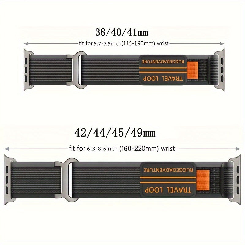 Elastic Nylon Watch Strap for Apple Watch Series 10 Ultra2 49mm 45mm 42mm 40mm Black Gray Blue