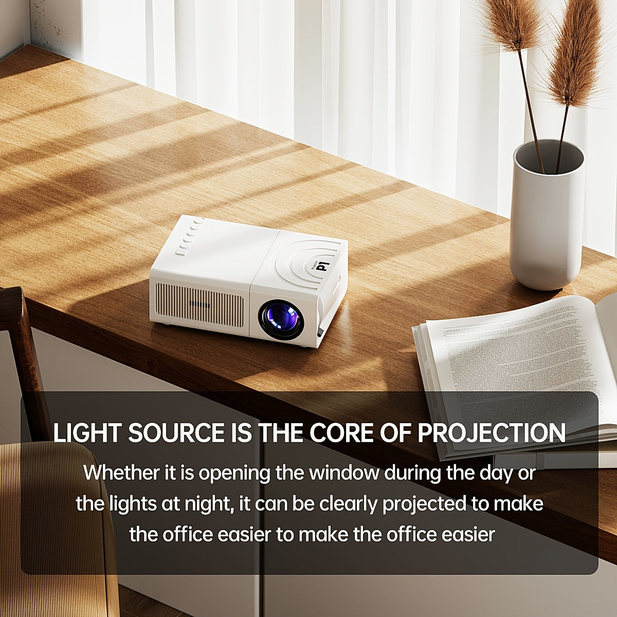 Портативный мини LED-проектор для домашнего кинотеатра с поддержкой 1080P и беспроводным дисплеем