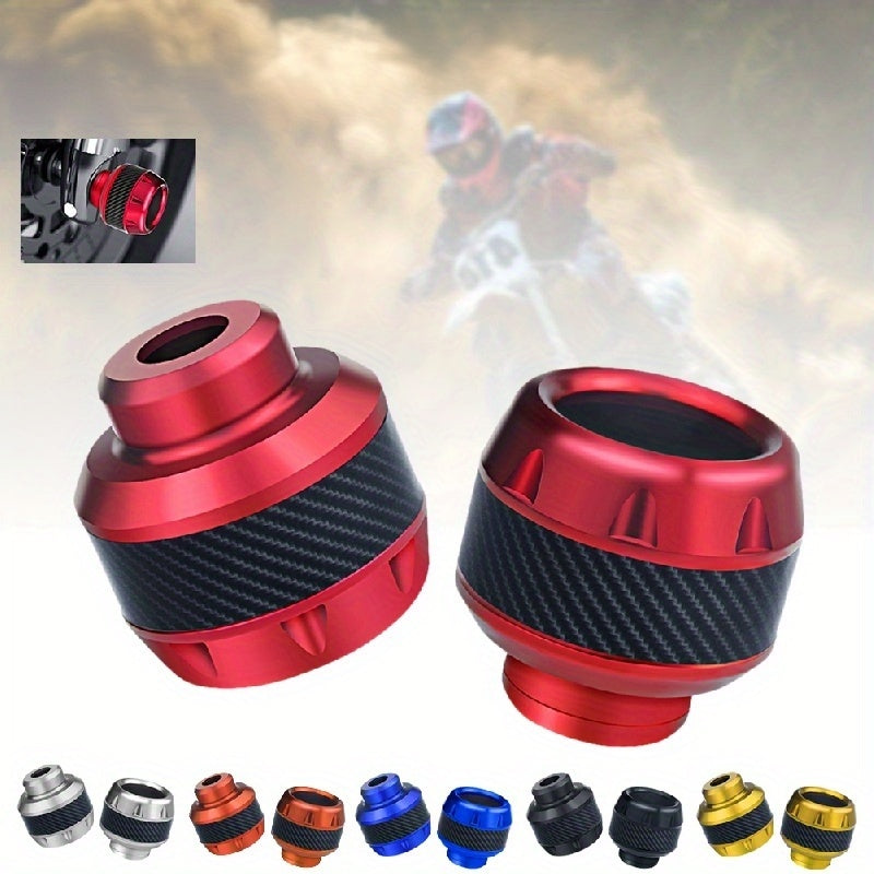 Universal Aluminum Alloy Motorcycle Frame Sliders Fork Protectors Carbon Fiber Pair