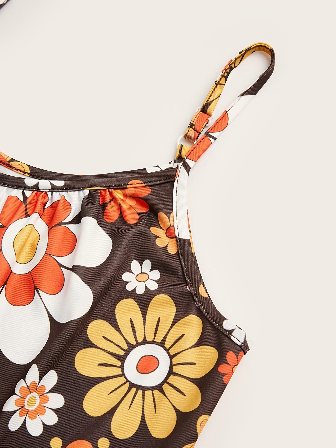 Женский комбинезон с цветочным принтом в стиле бохо, с тонкими бретелями, открытыми плечами, летний ромпер plus size