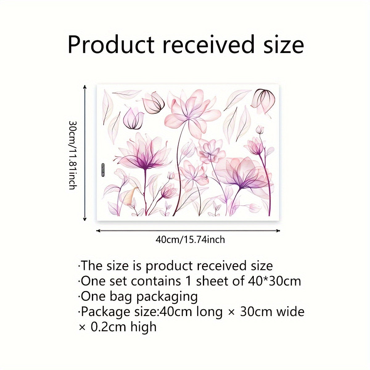 Stylish Lotus Flower Window Cling Reusable PVC Decal for Balcony and Display