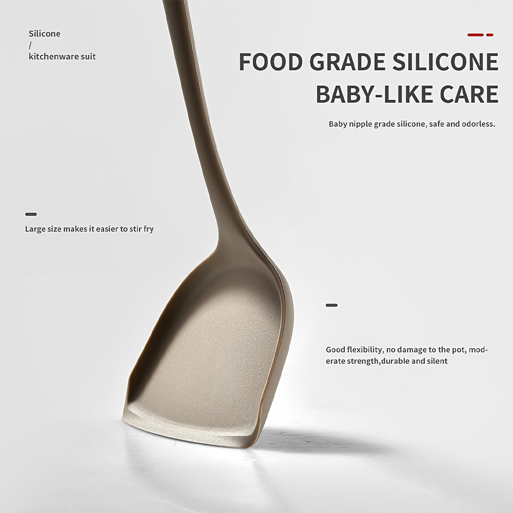 Набор кухонных принадлежностей из силикона из 15 предметов с корзиной для хранения, антипригарные, термостойкие