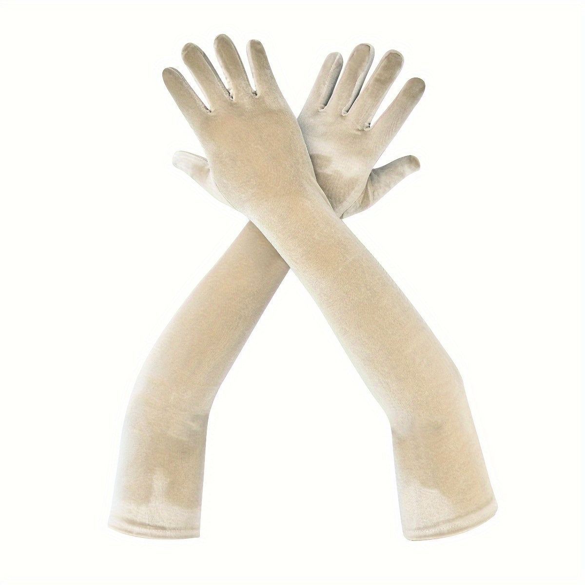 Long Opera Gloves for Women 1 Pair Elbow Length Velvet Costume Evening Dress