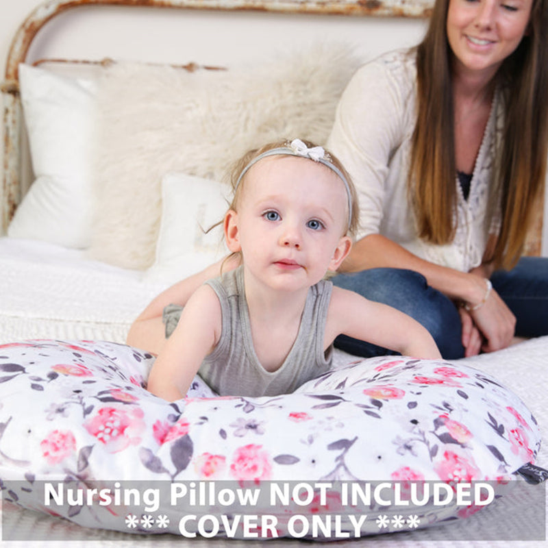 Funda de almohada para lactancia de bebé con patrón de pétalos suaves para recién nacidos y madres
