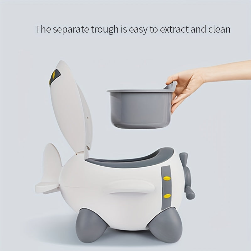 Cartoon Airplane Potty Training Seat for Babies and Toddlers with Stability and Comfort