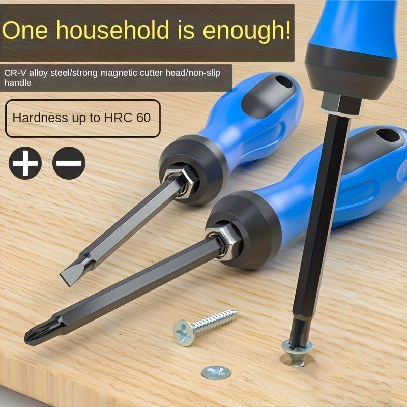 Universal Magnetic Screwdriver Set High Carbon Steel Dual-Purpose Phillips Flathead for Home and Computer Repair