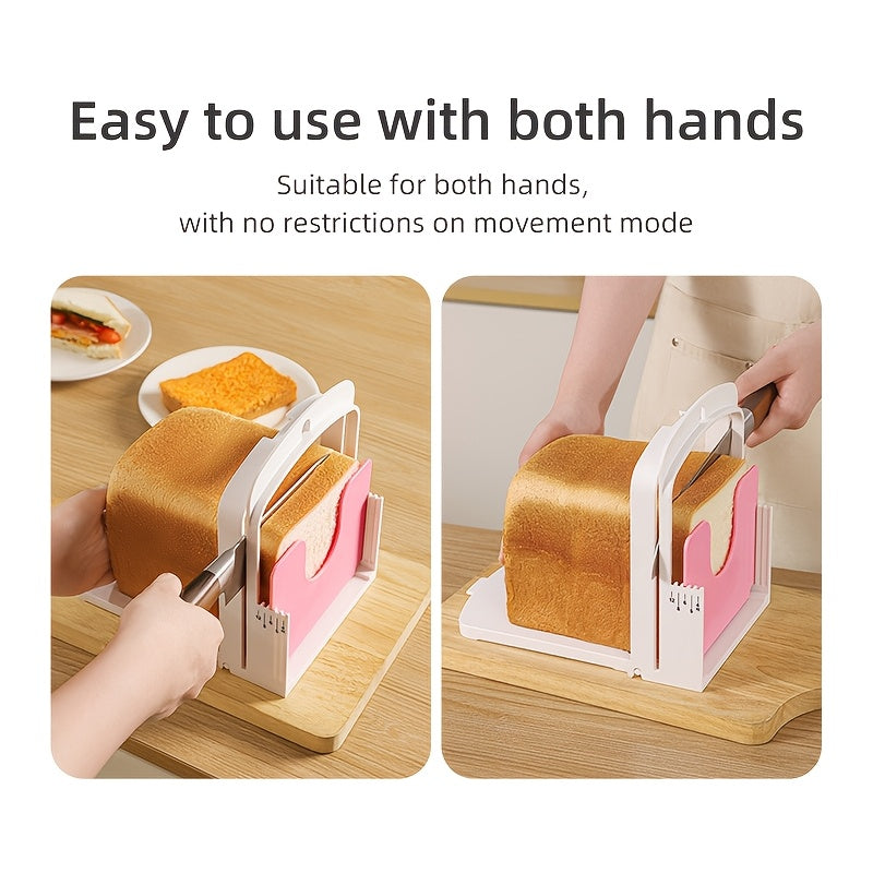 Manual Bread Slicer Adjustable Thickness Handheld Square Blade Non-Electric for Even Slices