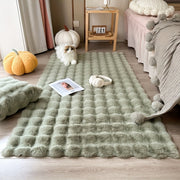 Alfombra de terciopelo burbuja suave y esponjosa para dormitorio y sala de estar antideslizante e impermeable