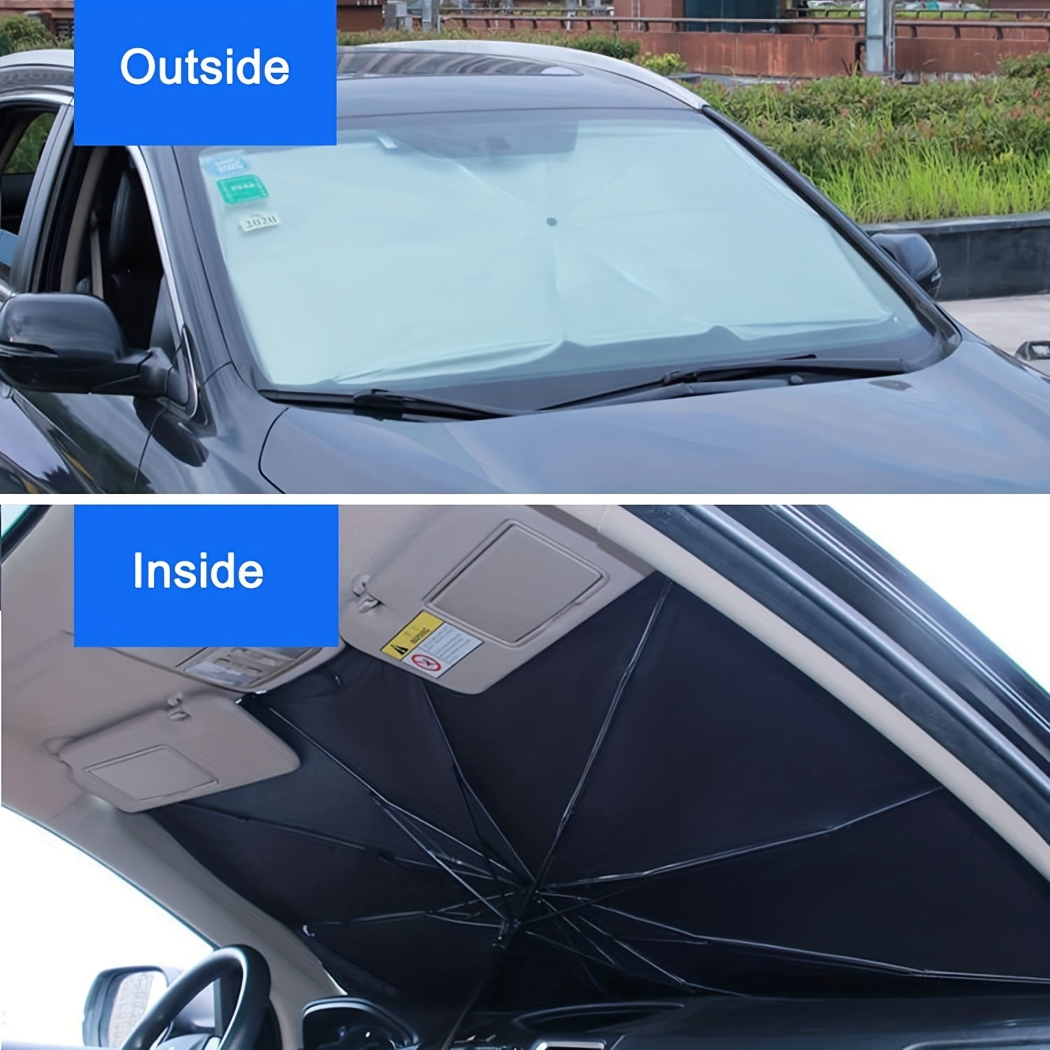 Foldable Car Sunshade UV Block Heat Protection Windshield Cover