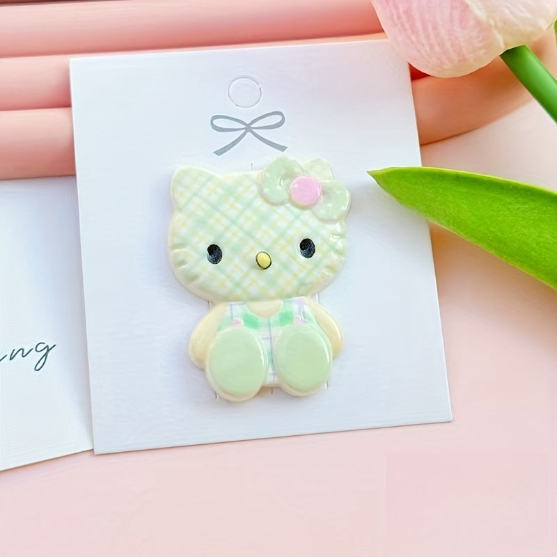 Unisex Acrylic Cartoon Hello Kitty Decoration Set for Crafts, Hair Clips, Shoes