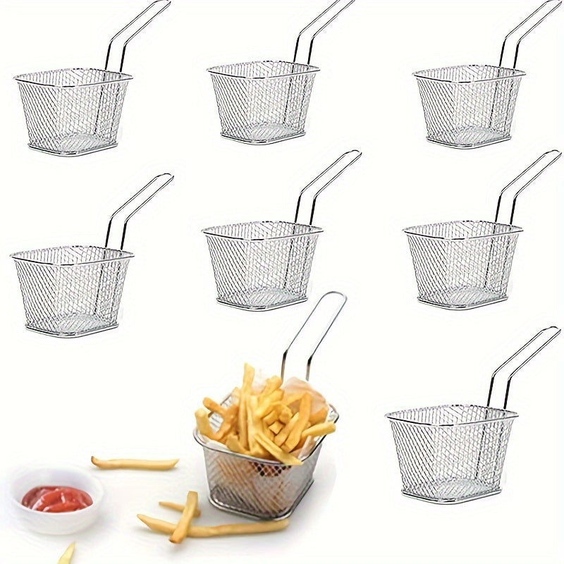 Stainless Steel Kitchen Basket for Frying and Serving Food