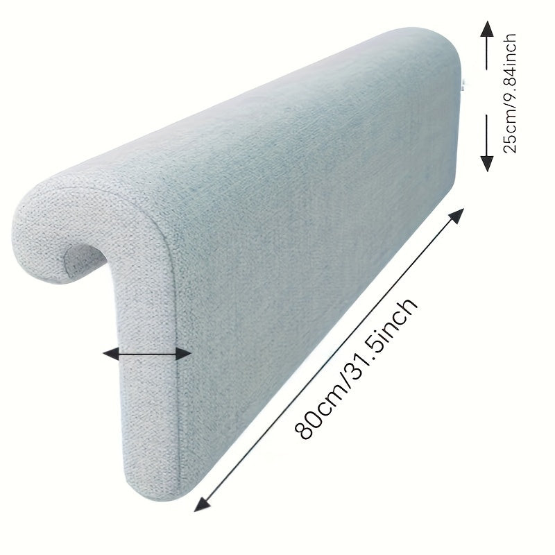 Almohada de lino suave gris para la mesita de noche, comodidad en el dormitorio, diseño sin protuberancias
