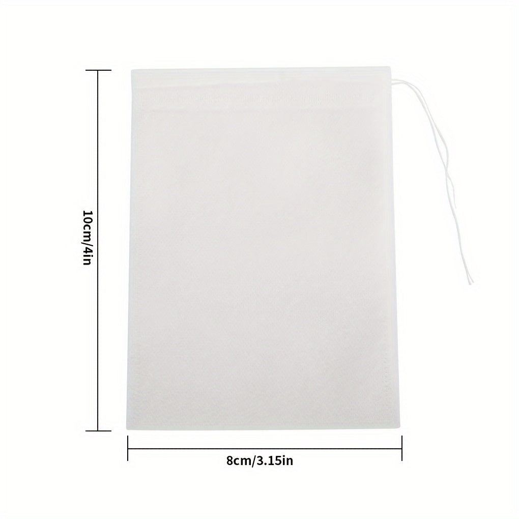 Paquete de 100 bolsas de tela desechables para té, bolsas de filtro de café no tejidas para infusión de alimentos