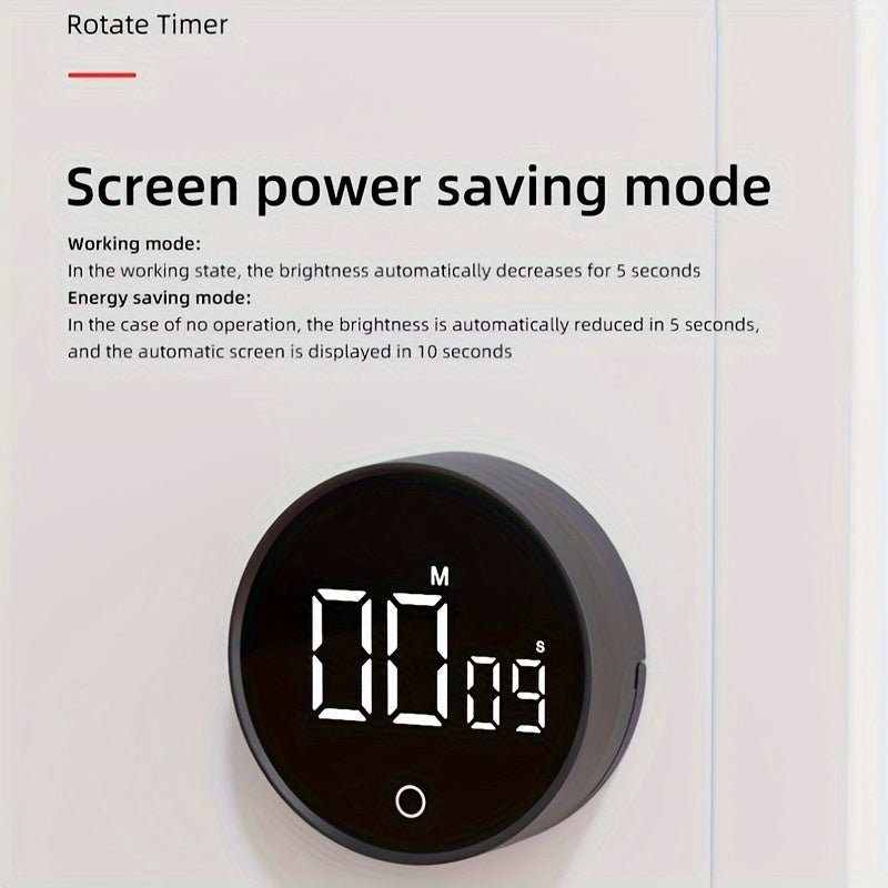 Katta LCD ekranli integratsiyalashgan magnit raqamli hisoblagich taymeri, ovqat pishirish, sport zallari, uchrashuvlar va yotoqxonalarda foydalanish uchun. 3 AAA batareyasi bilan ishlaydi (batareyalar kiritilmagan).