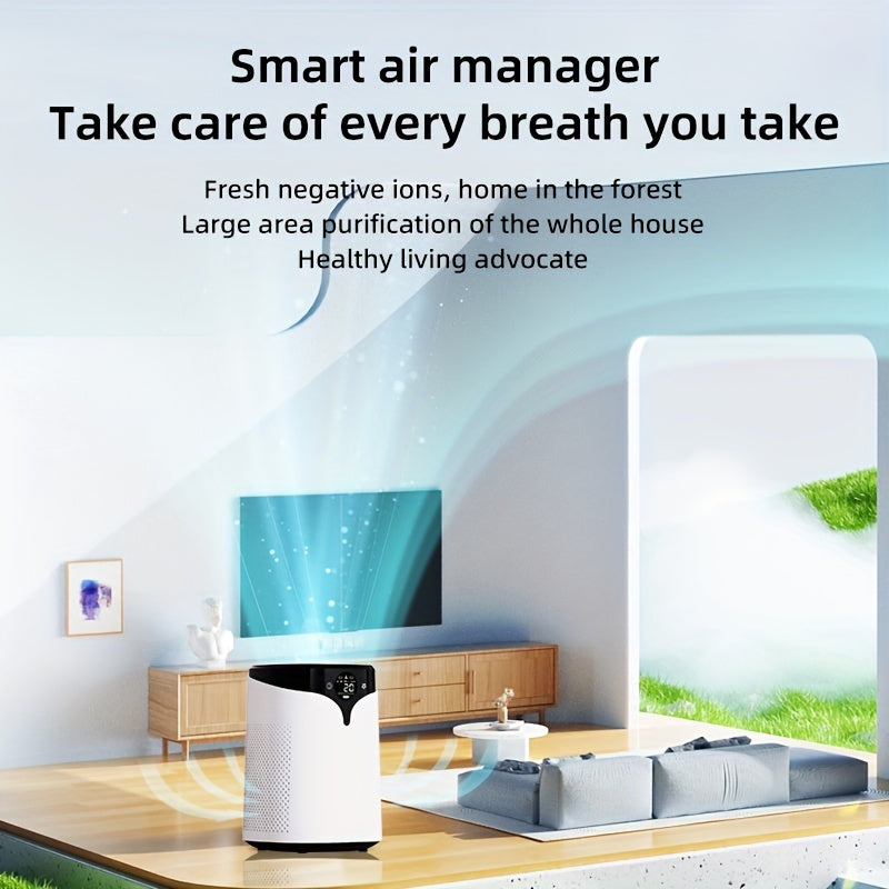 Smart Touch Screen Air Purifier for Smoke Pollen PM2.5 HEPA Filter