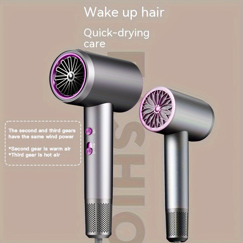 Electric 2000W Hair Dryer with Adjustable Temperature High Wind Speed Moisture Control Hot Cold Settings Thermostat