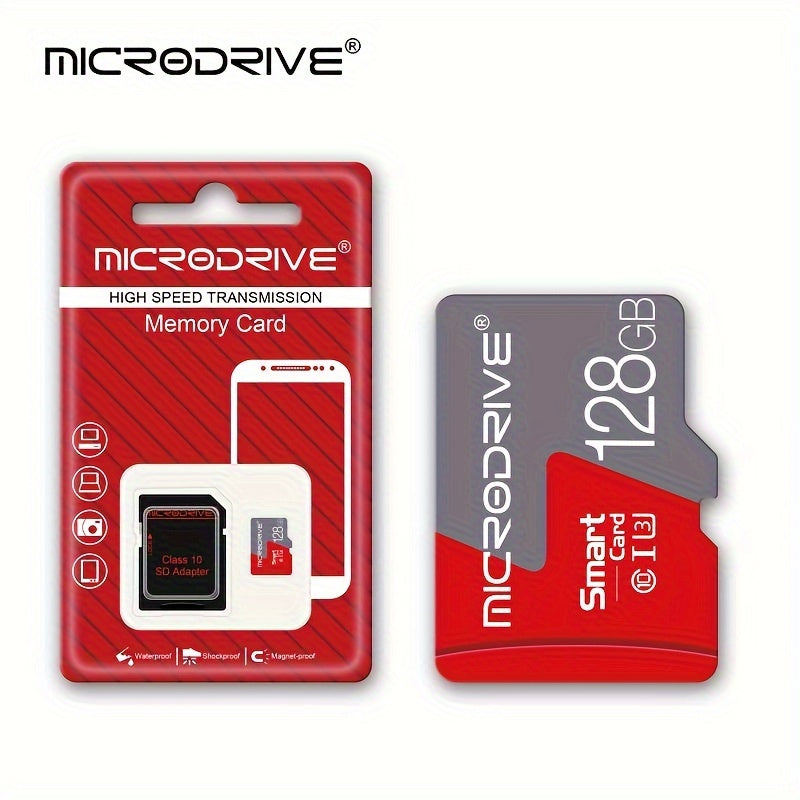 High Speed Class 10 MicroSD Card with SD Adapter 16GB to 256GB U3 for Smartphones Cameras DVRs