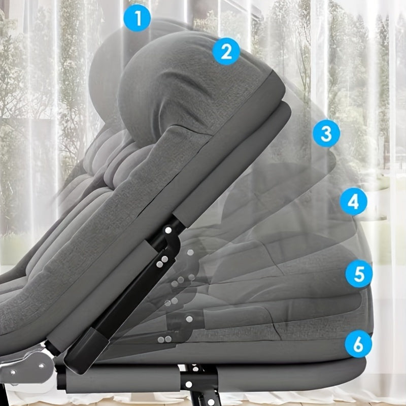 Foldable Aluminum Alloy Bed Portable Folding Bed for Camping and Travel