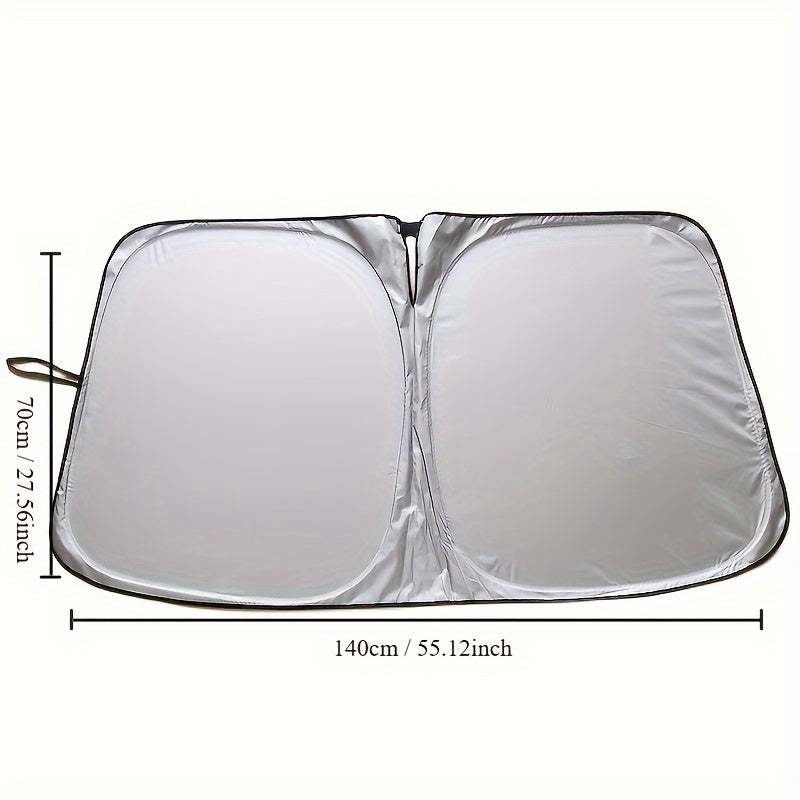 Sombrilla para coche de titanio universal plata protección UV aislamiento térmico