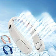 Portable Neck Fan with LED Display, 5-Speed, Rechargeable, Wearable