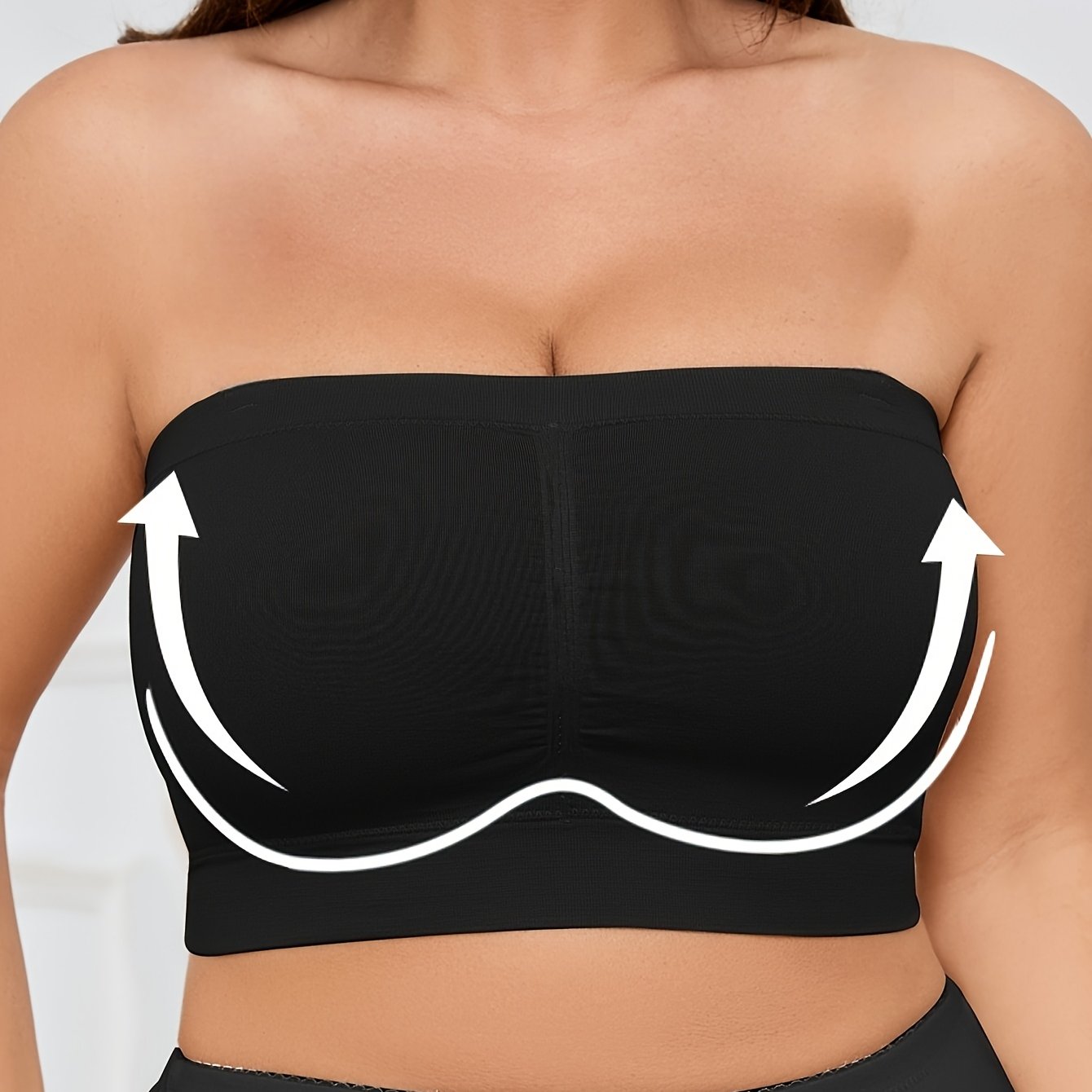 Бюстгальтер-бандо для женщин больших размеров без швов для йоги, фитнеса и тренажерного зала