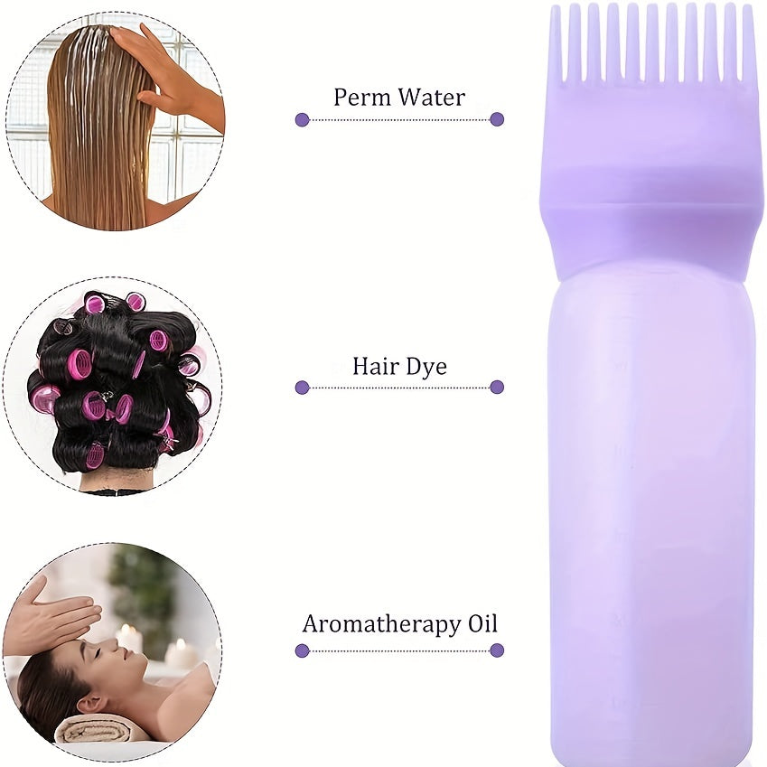 Botella de 120ml para teñir el cabello con peine y aplicador para una fácil aplicación del color