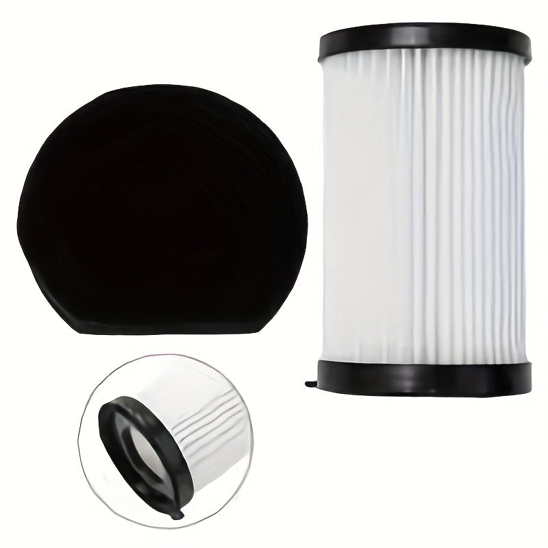 HEPA Filter Replacement for Vacuum Cleaners Black Plastic Frame White Pleated Cartridge Cylindrical Terylene Air Purifier