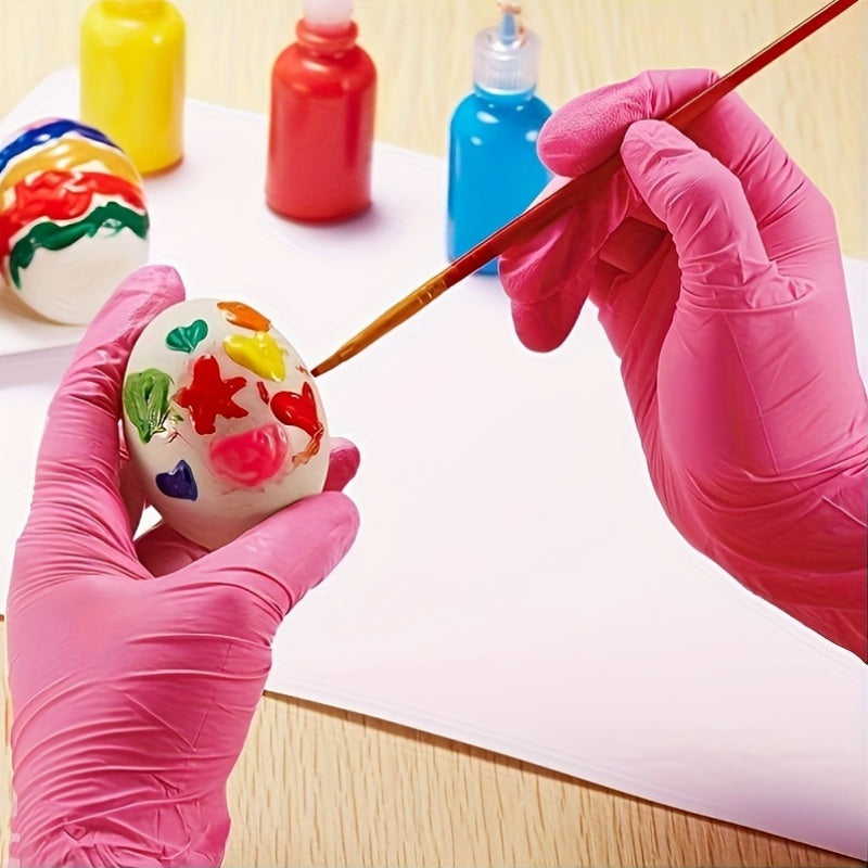 Heavy Duty Waterproof Nitrile Gloves for Household Cleaning Kitchen Bathroom Car Washing Reusable Pack of 50 100 30 10