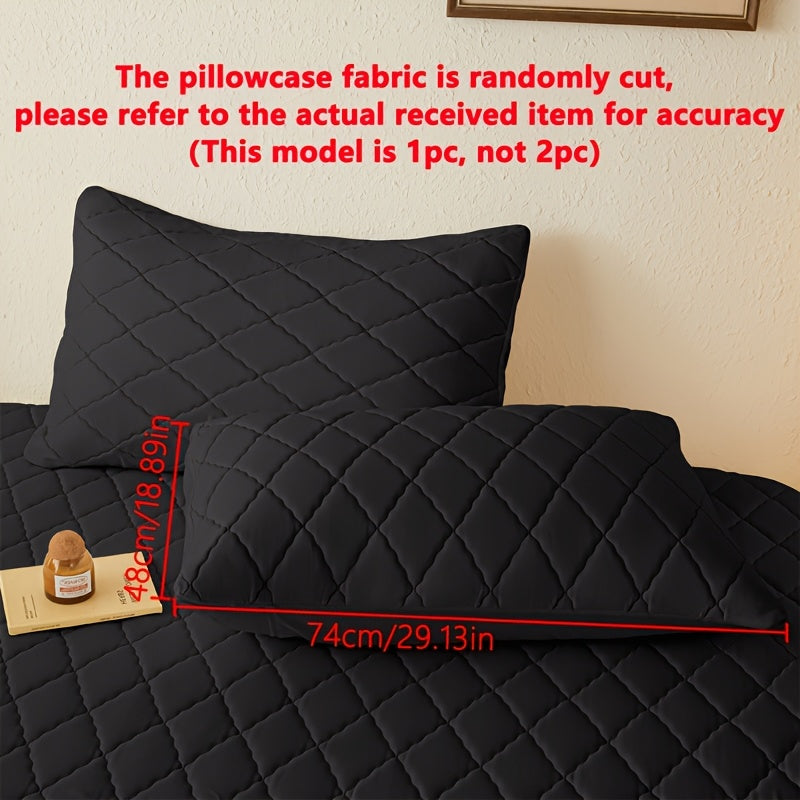 Conjunto de fundas de almohada transpirables e impermeables con protector anti polvo y patrón de cuadrícula diagonal