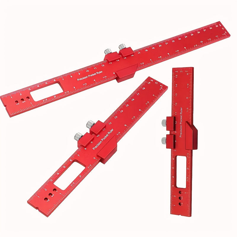 Aluminum T-Shaped Ruler for Woodworking Multi-Function Marking and Measuring