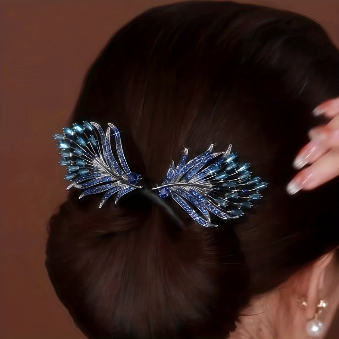 Lazy Hair Curler French Twist Bun Hair Accessories Leaf-Shaped Decor Hair Bun Maker