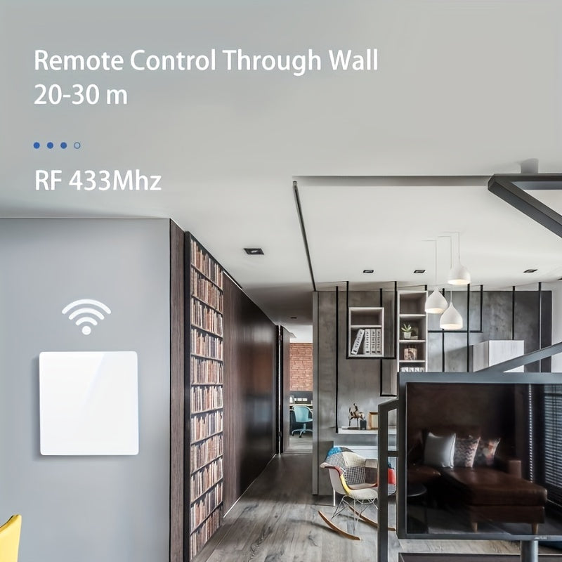 Wireless RF433 Home Lighting Switch 1/2/3 Gang Wall Mount Remote Control White Gray 110V 220V