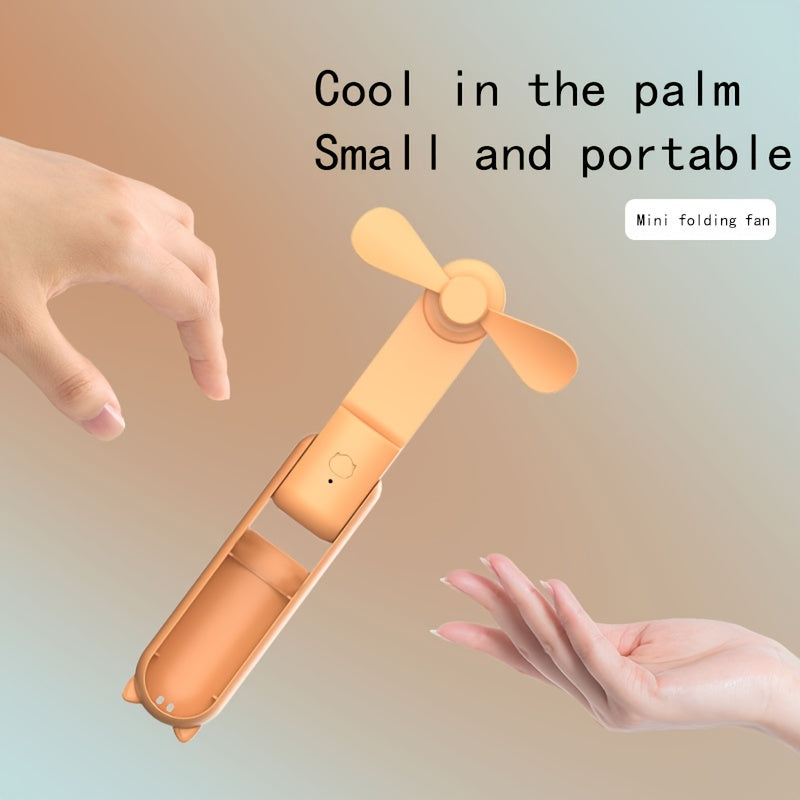 Portable USB Wearable Fan with 3 Speed Settings Rechargeable Battery for Camping Travel