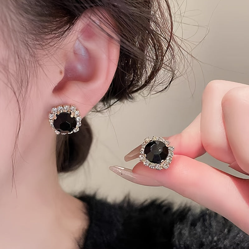 Sterling Silver Rhinestone taqinchoq va sirgʻa to'plami, ayollar uchun vintage uslubdagi zargarlik buyumlari